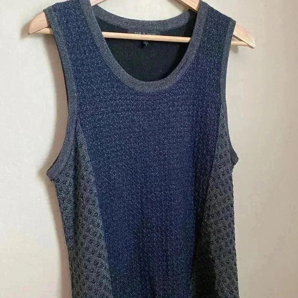 Rag & Bone Metallic Knit Fitted Dress Size Large - Picture 6 of 12